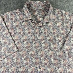 Onward Reserve Golf Polo Shirt Men's Large Geometric‎ Fireworks Red White Blue